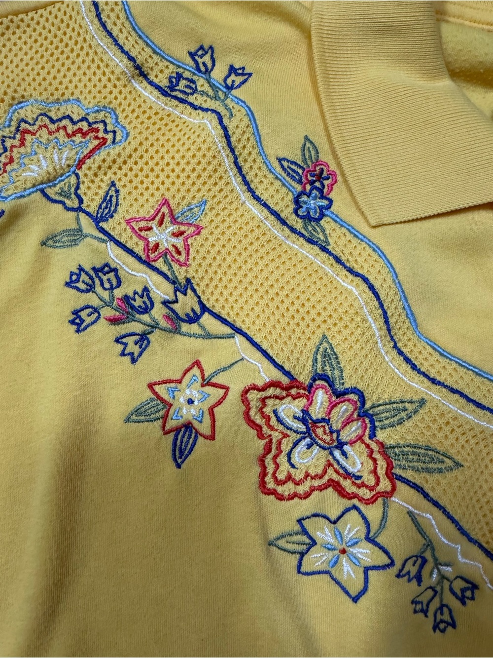 Vintage Napa Valley Women’s Polo Flower Embroidered Size Medium - Picture 4 of 6